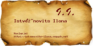 Istvánovits Ilona névjegykártya